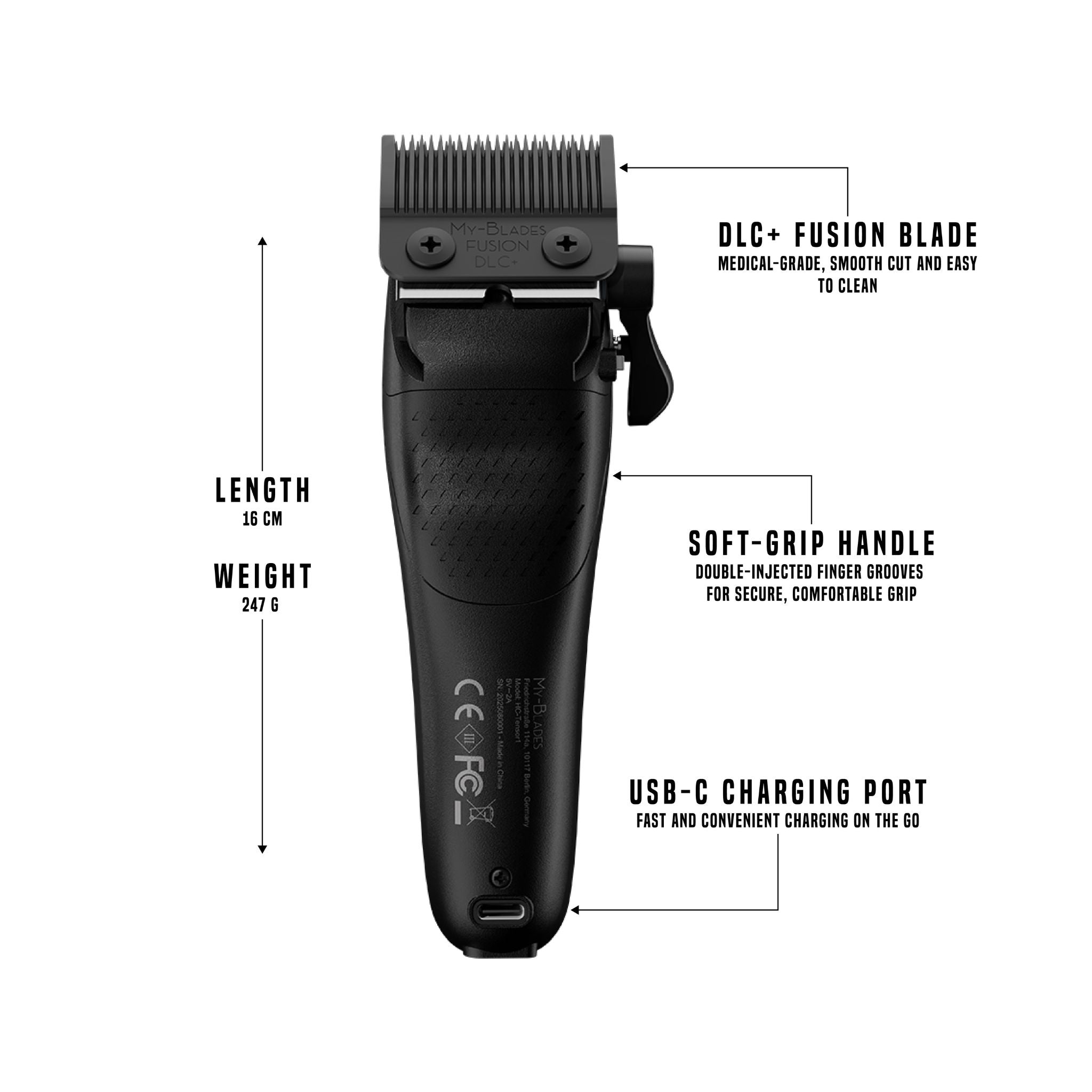 Tensor 1 Black – 人工智能驱动的专业理发师和理发器
